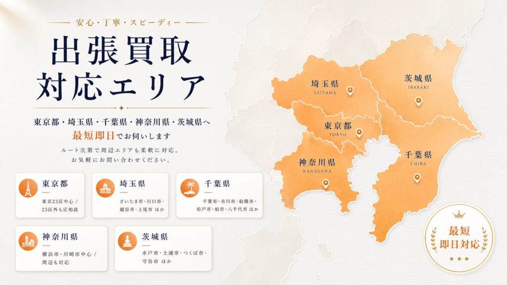 出張買取対応エリア